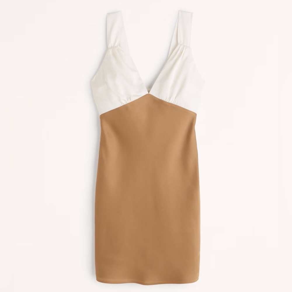 Abercrombie Two-tone Satin Slip Mini Dress *NWT*